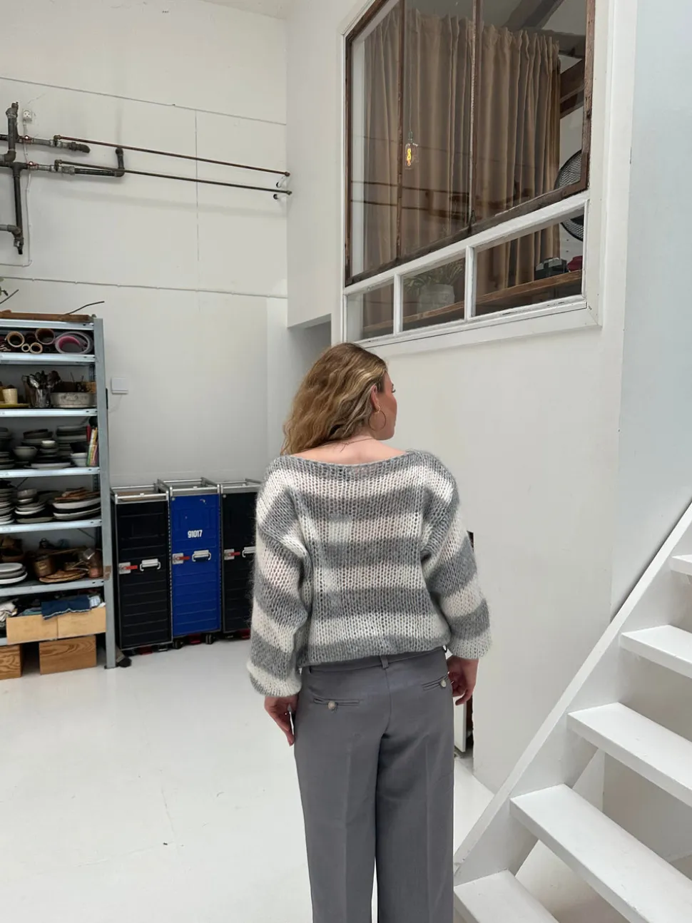 Anna Olympia striktrøje - Grå