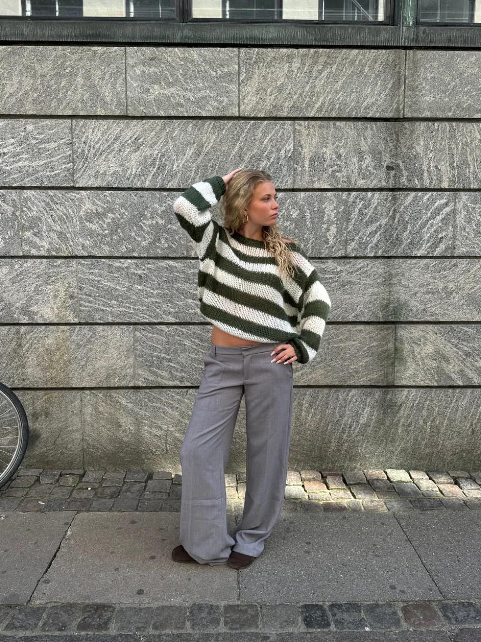 Anna Olympia striktrøje - Kaki