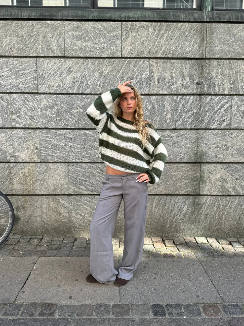 Anna Olympia striktrøje - Kaki