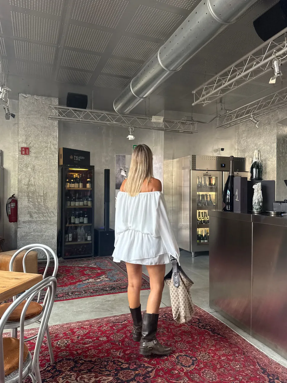Aveline off shoulder kjole - Hvid