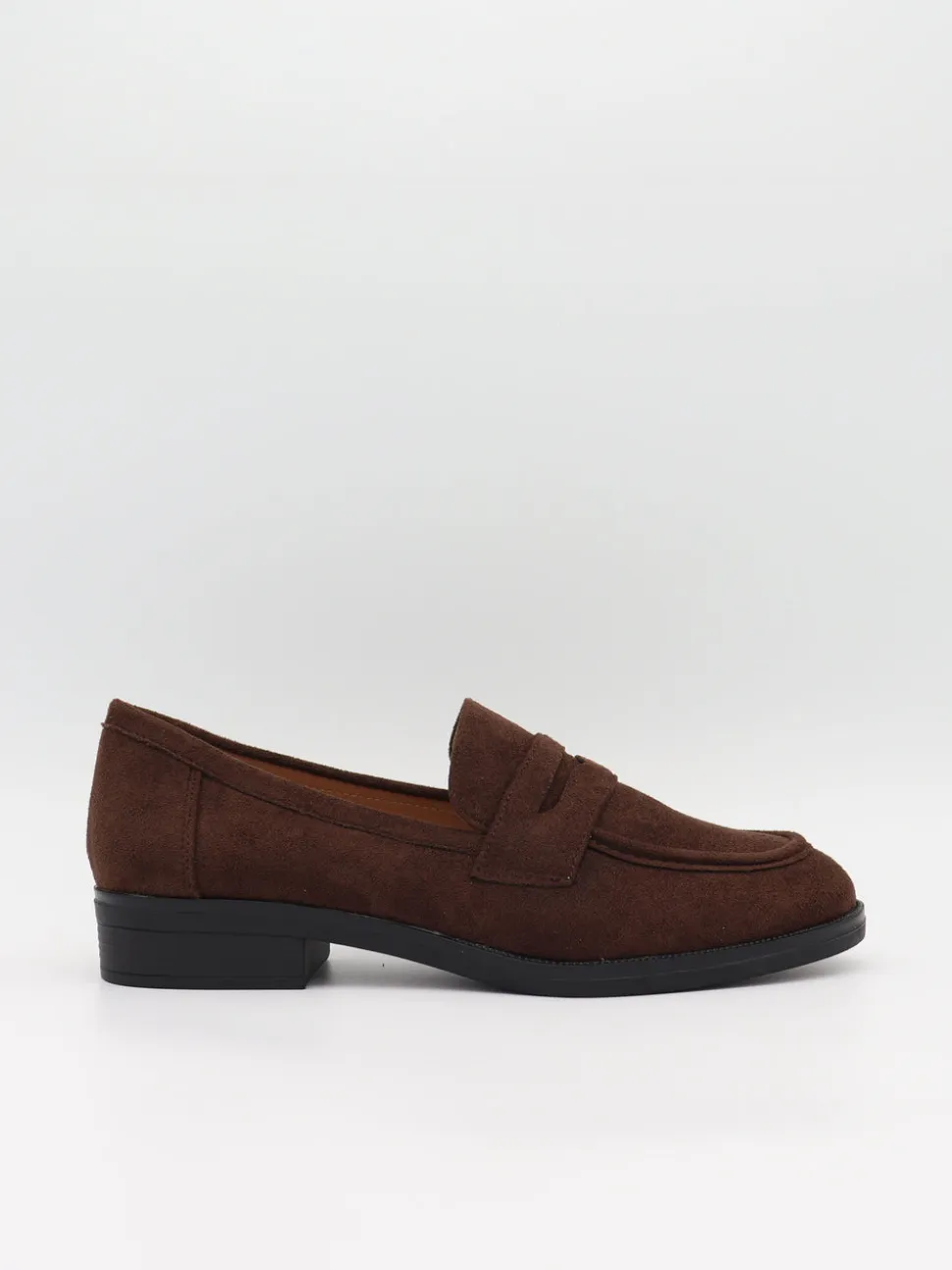 Blova loafers i imiteret læder - Brun