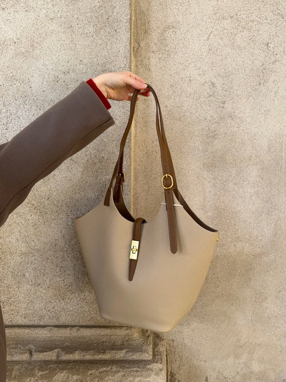 Brasília skuldertaske - Beige