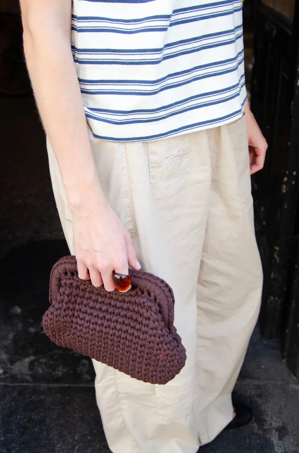 Calia hæklet clutch - Brun