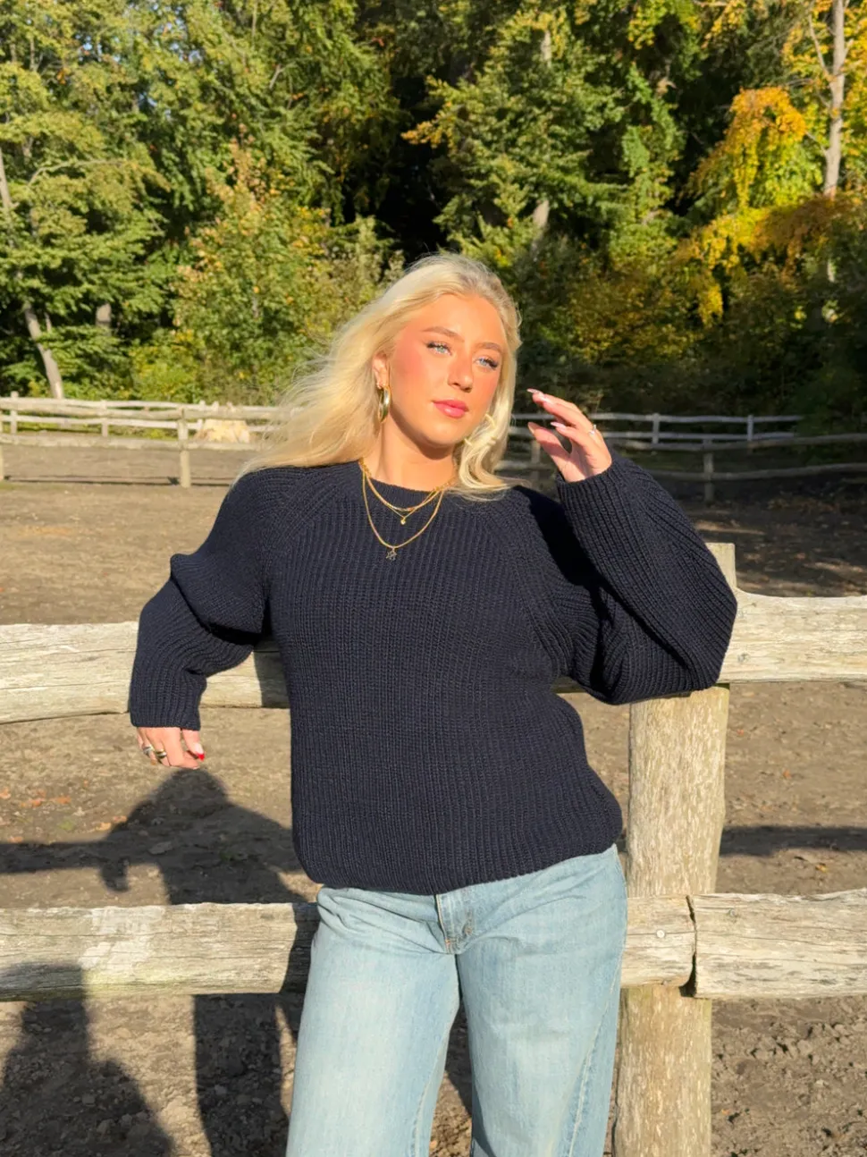 Candie striktrøje - Navy