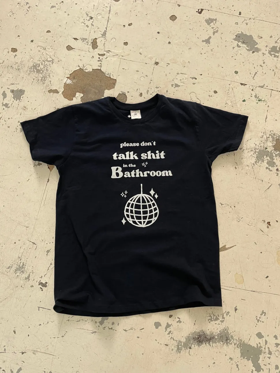 Don't talk shit oversized tee - Navy