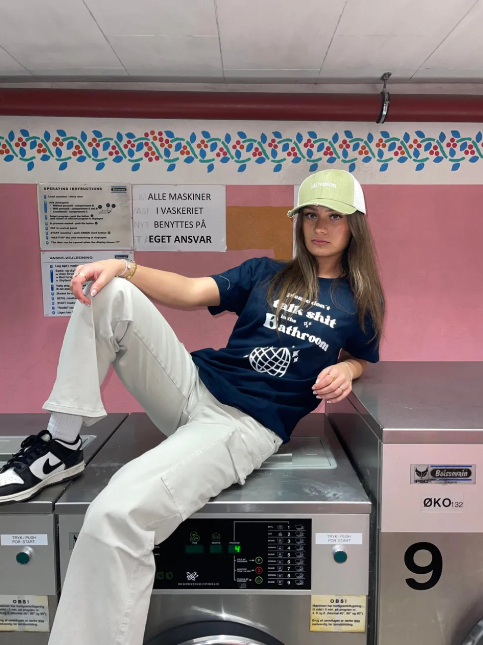 Don't talk shit oversized tee - Navy