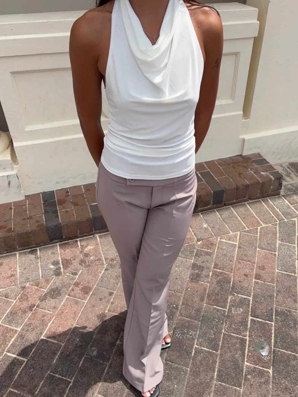 Dora halterneck top - Hvid