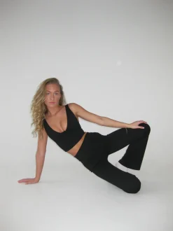 Essential flared pants - Jet black