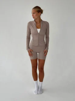 Essential zip up jakke - Ash