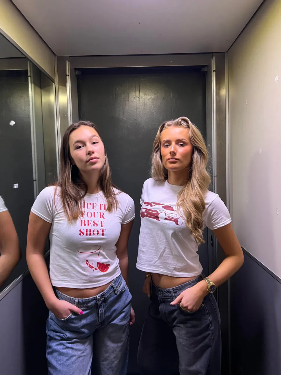 Give it your best shot baby tee - Hvid