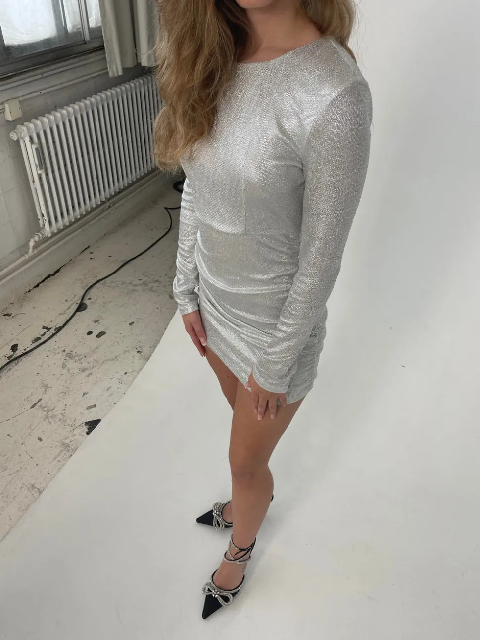 Kayla glitterkjole - Sølv