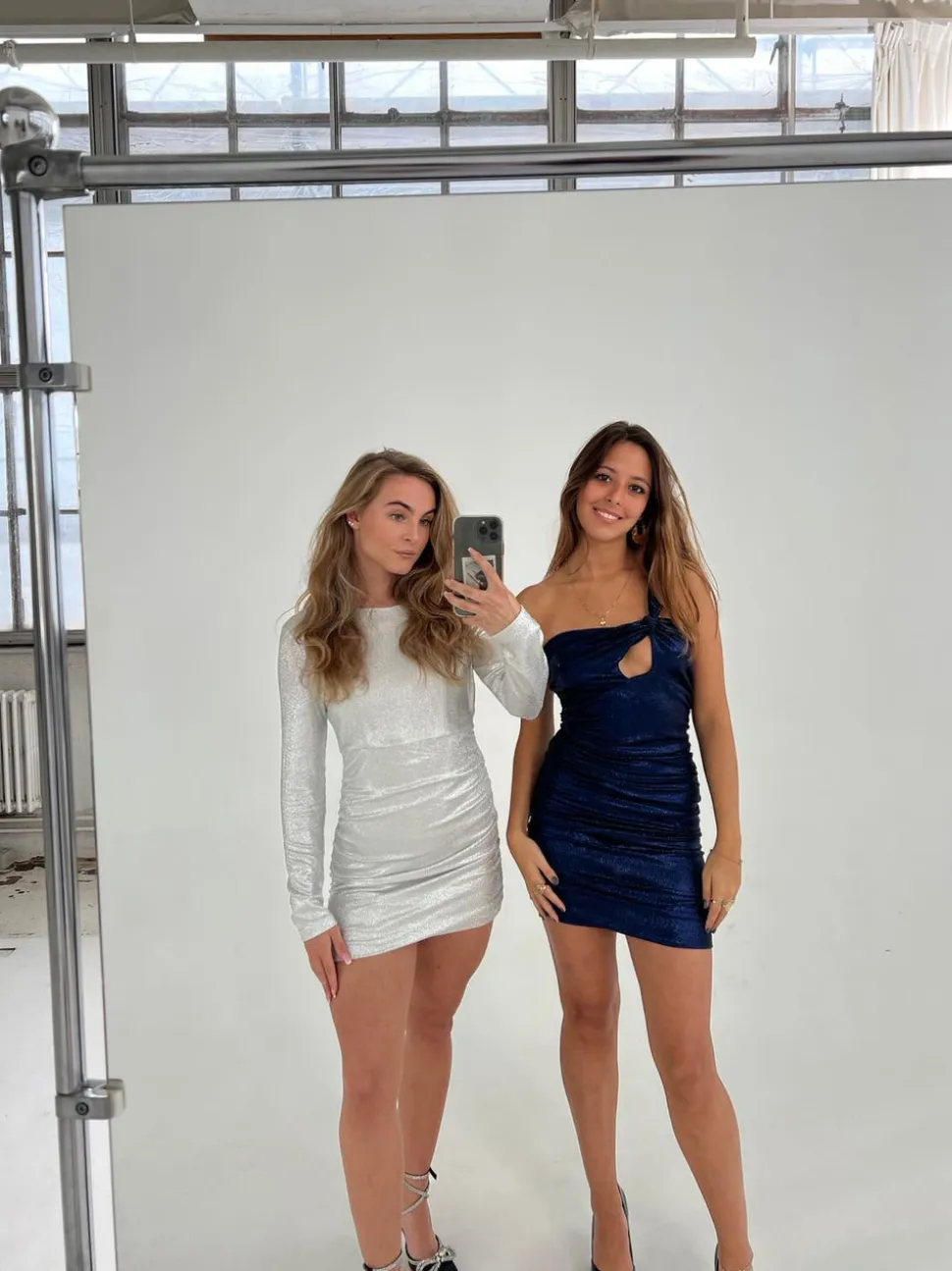 Kayla glitterkjole - Sølv