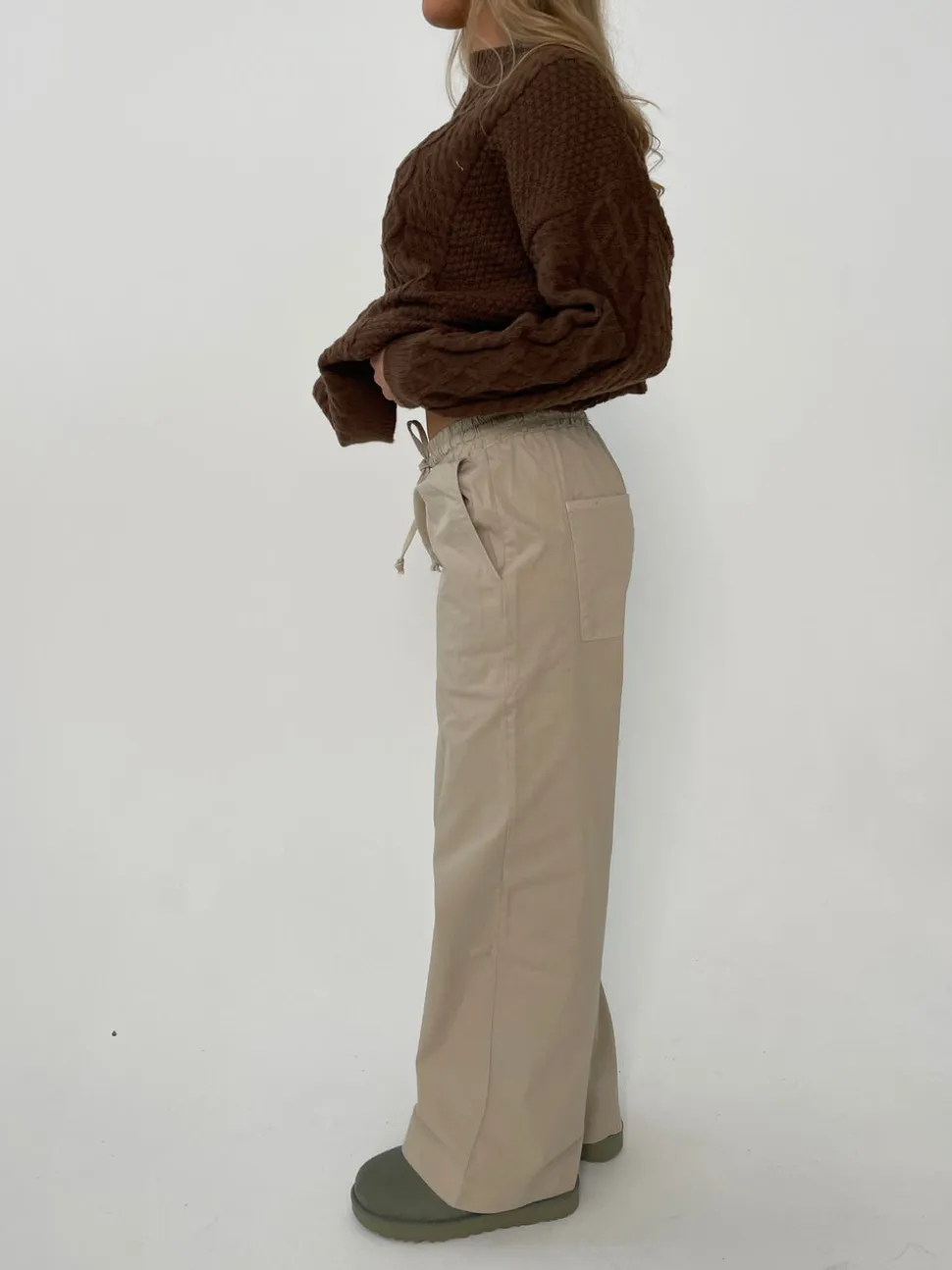 Lucille bukser med snørelukning - Beige