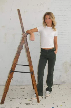 Nettie bootcut jeans - Kaki