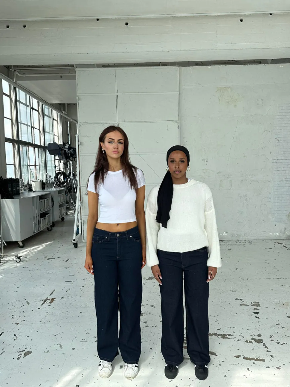 Oversized stjerne jeans - Guld stjerner