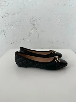 Ronda ballerina sko med mønster - Sort