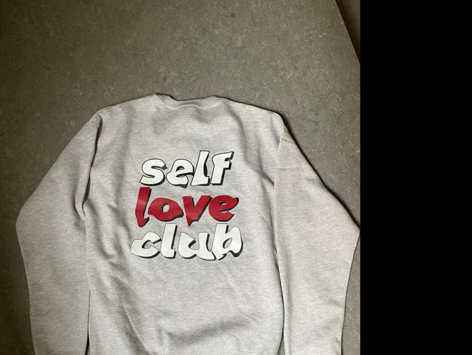 Self love club sweatshirt - grå