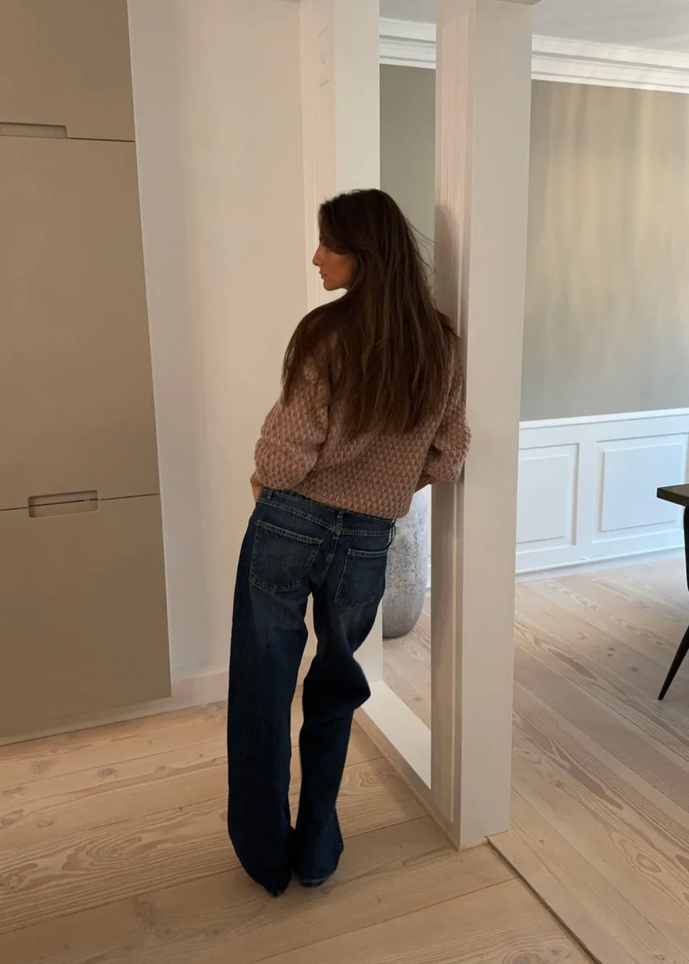 Sessa lavtaljede jeans - Blå denim