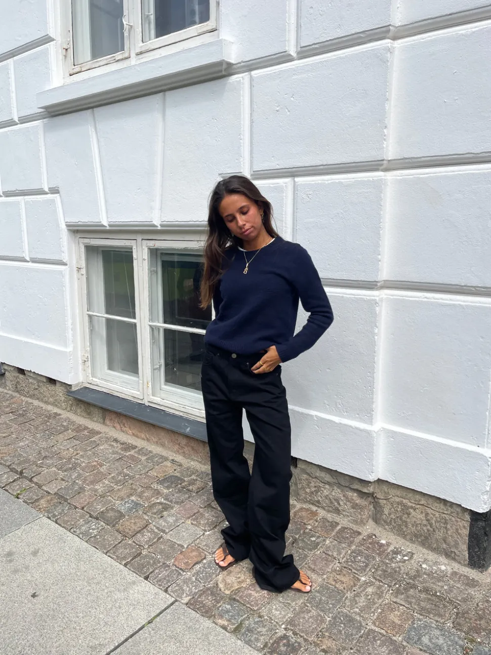 Star jeans med leopard stjerner - Sort
