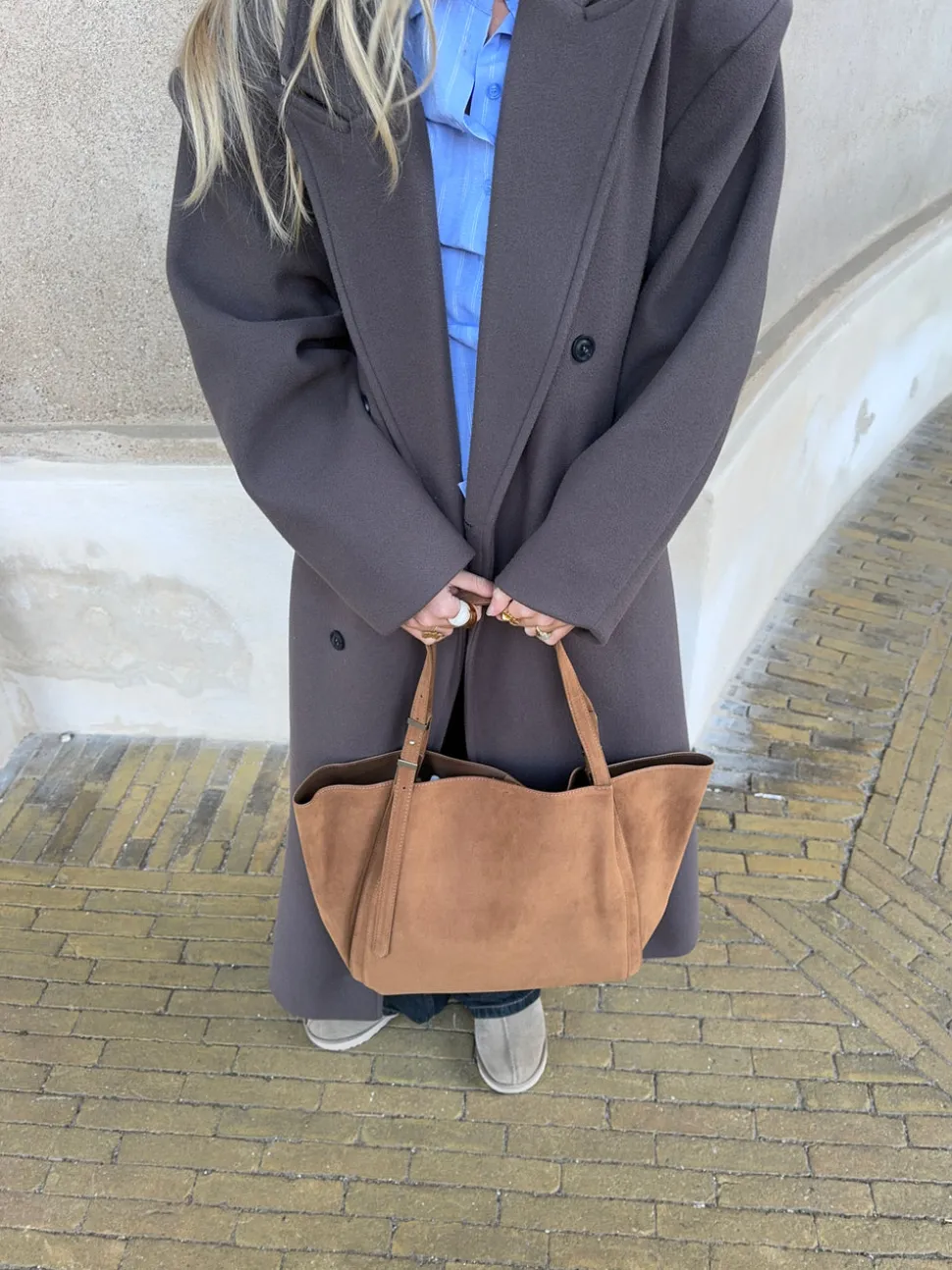 Tolouse ruskindstaske - Brun
