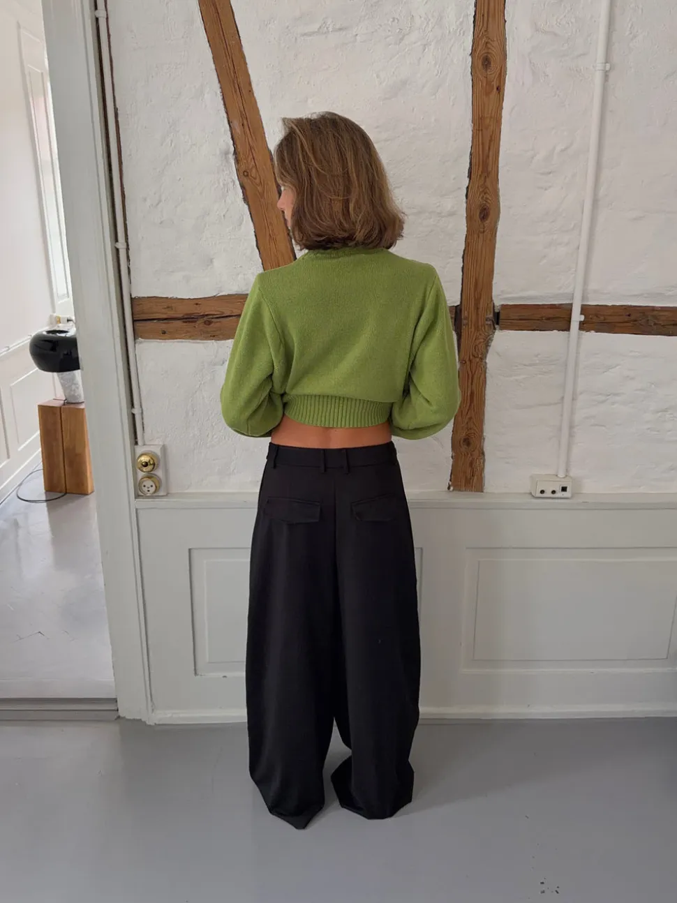 Trina suitbukser med spændedetalje - Sort