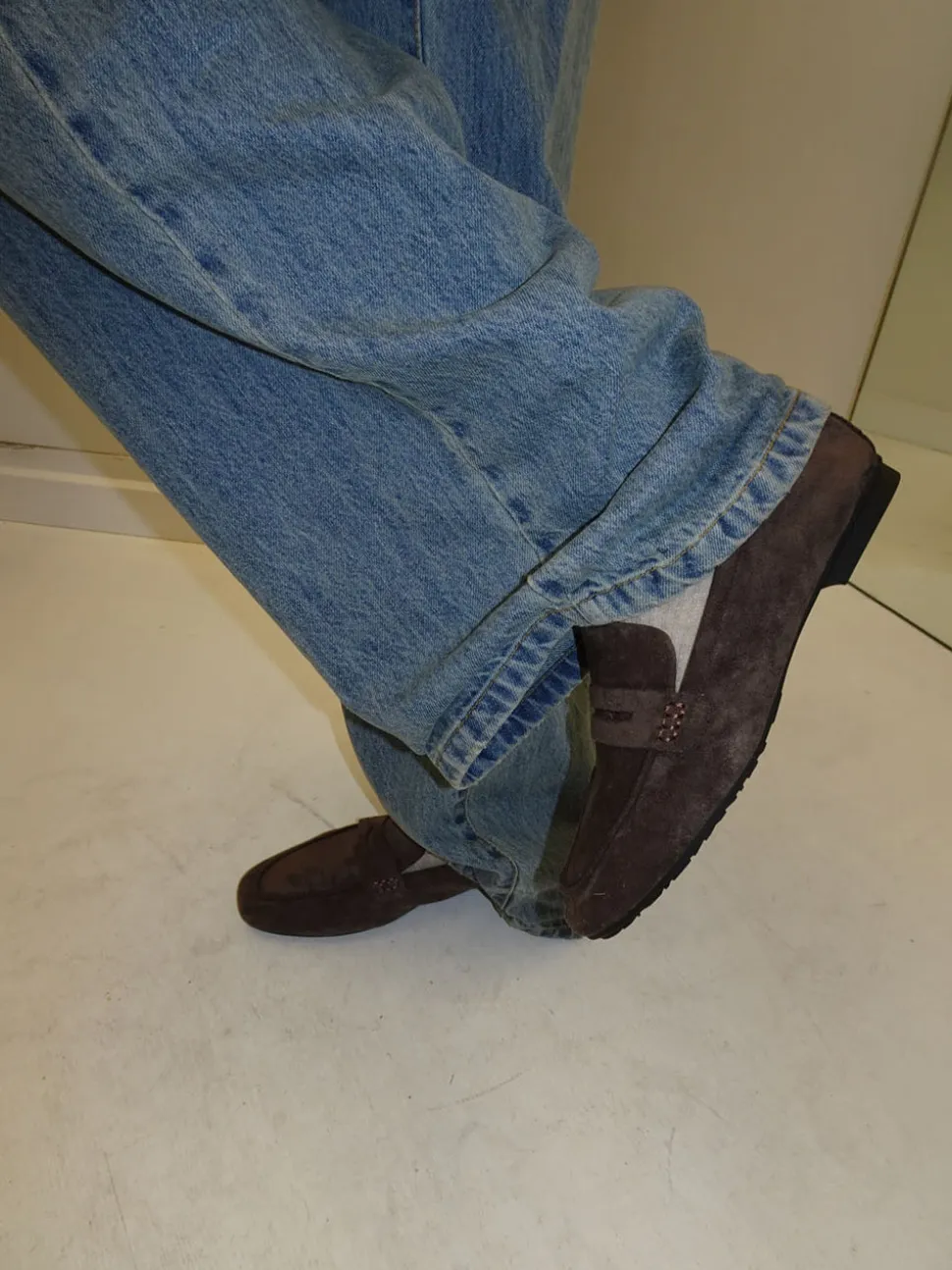 Watson loafers i ruskind - Mørkebrun