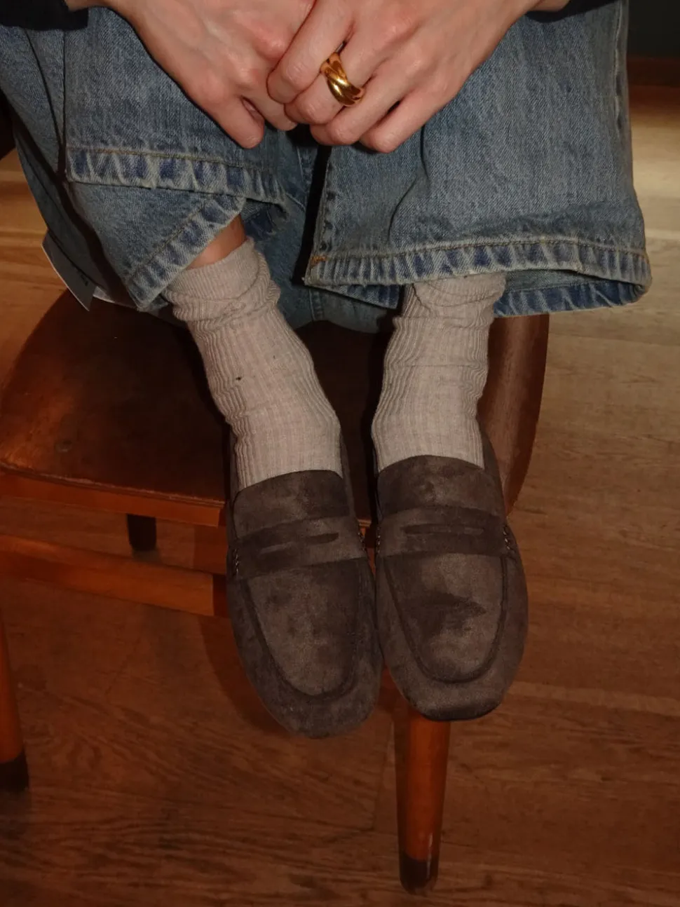 Watson loafers i ruskind - Mørkebrun