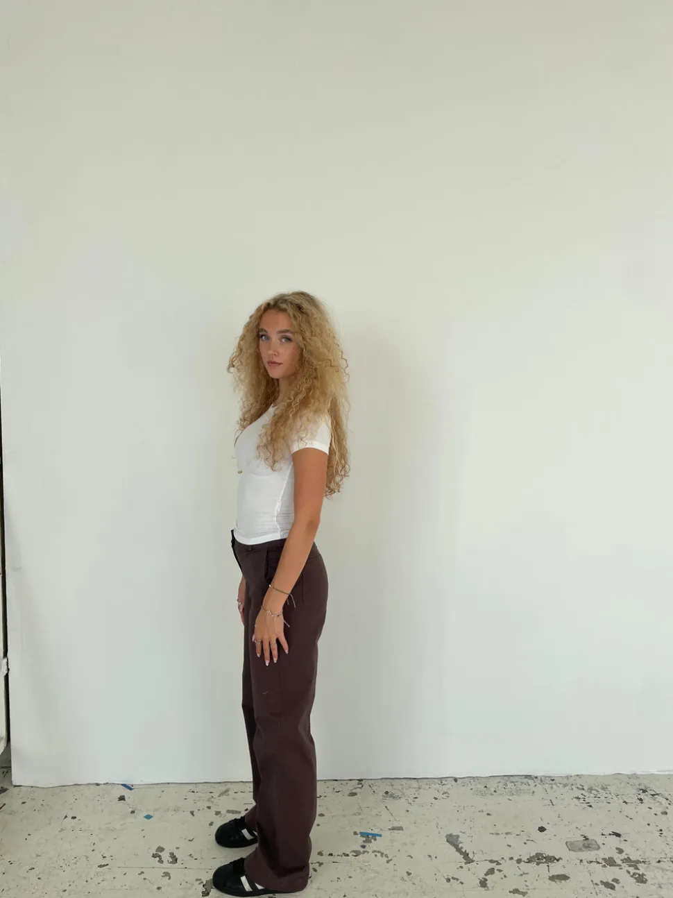 Willa lærredsbukser - Brun